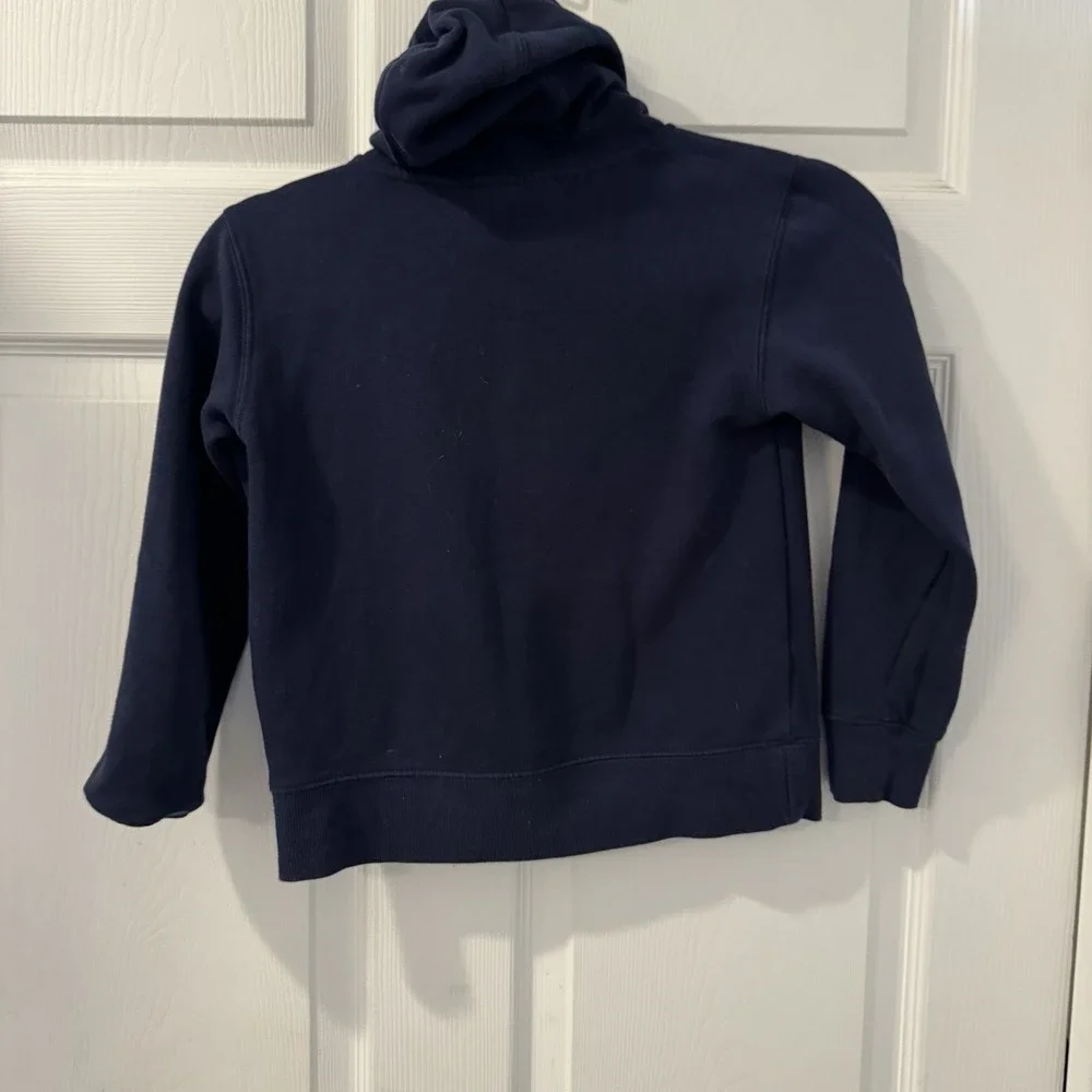 Ariat Hoodie Girls Sz‎ 8 Blue REAL Fleece Pullover Logo Graphic Kangaroo Pocket